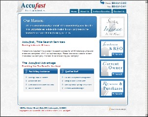 Web site www.accufast.com, Accufast Title Searches Inc