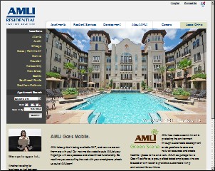 Web site www.amli.com, Core Riverbend
