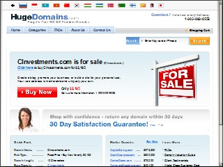 Web site www.cinvestments.com, Cornerstone Investments LLC