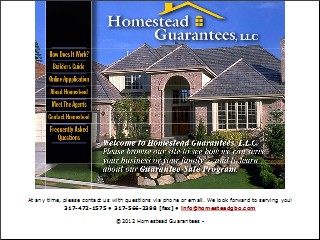 Web site www.homesteadguarantees.com, Homestead Guarantees