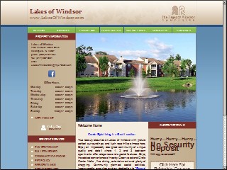 Web site www.lakesofwindsor.com, Lakes of Windsor Apartments