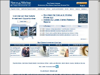 Web site www.marcusmillichap.com, Marcus & Millichap Real Estate