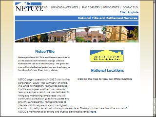 Web site www.netcotitle.com, Netco Inc
