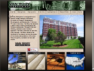 Web site www.vanrooy.com, Van Rooy Properties